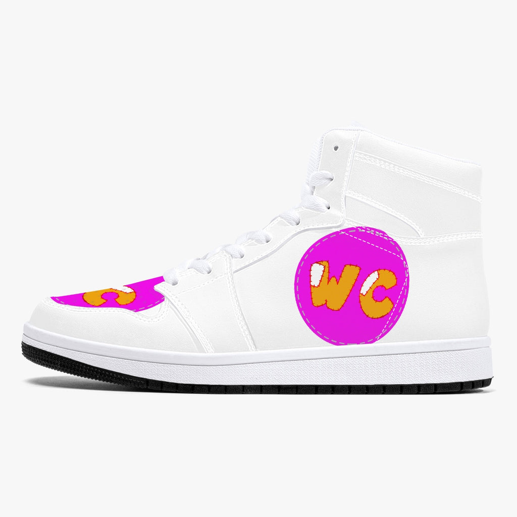 209. High-Top Leather Sneakers - White / Black