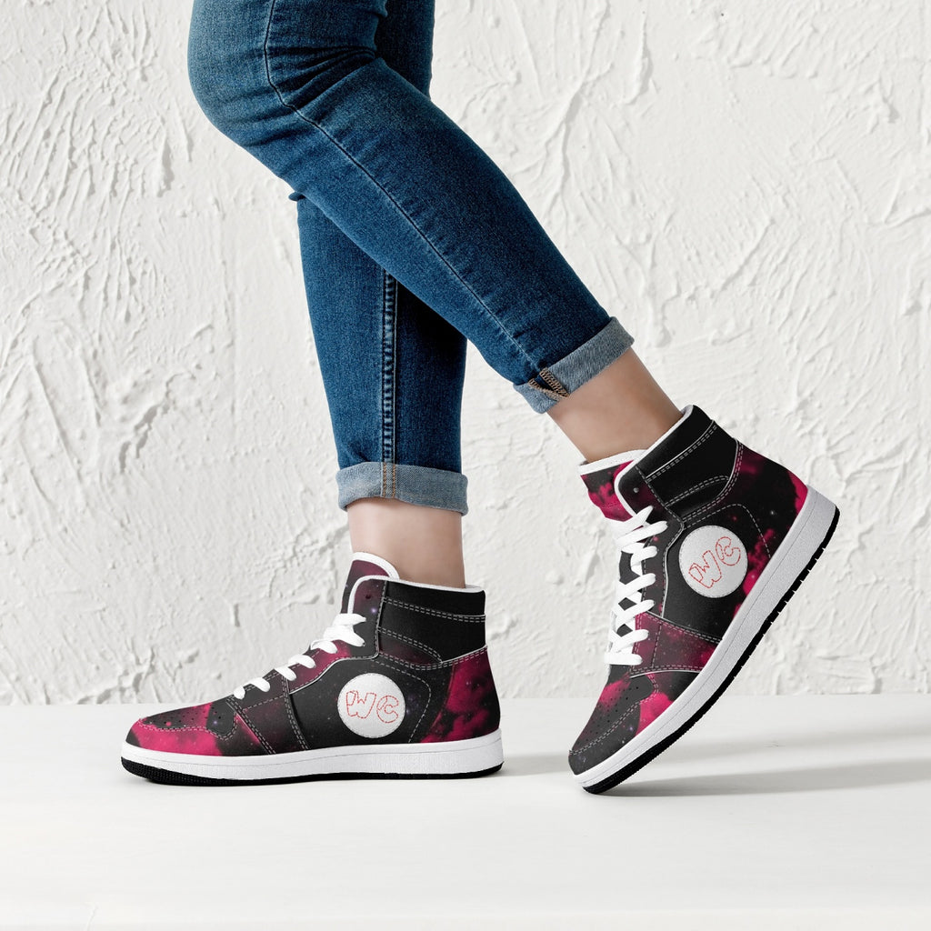 High-Top Leather Wacky Red/Blk galaxy