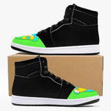 209. High-Top Leather Sneakers - White / Black