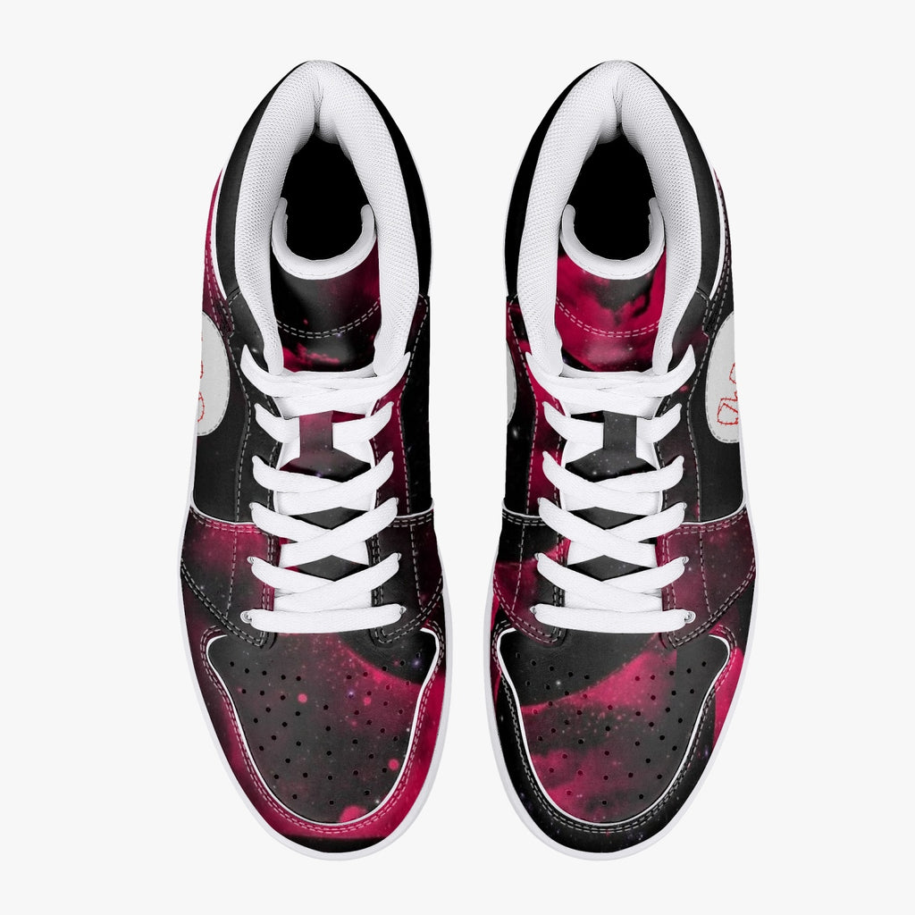 High-Top Leather Wacky Red/Blk galaxy