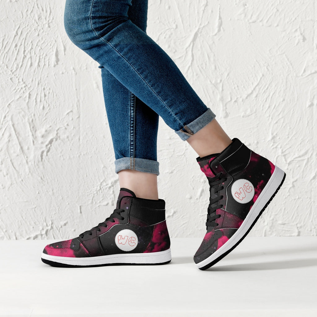 High-Top Leather Wacky Red/Blk galaxy