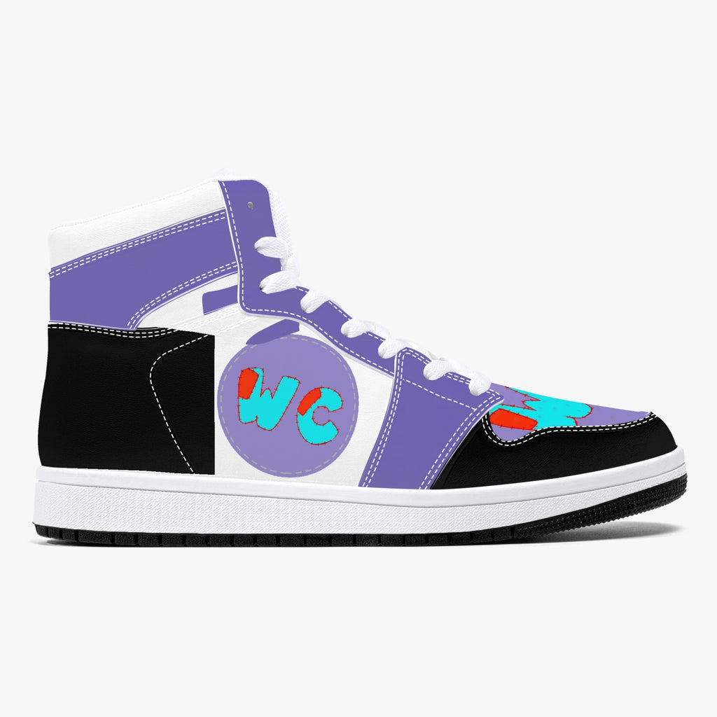 wacky 209. High-Top Leather Sneakers - White / Black