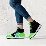 209. High-Top Leather Sneakers - White / Black