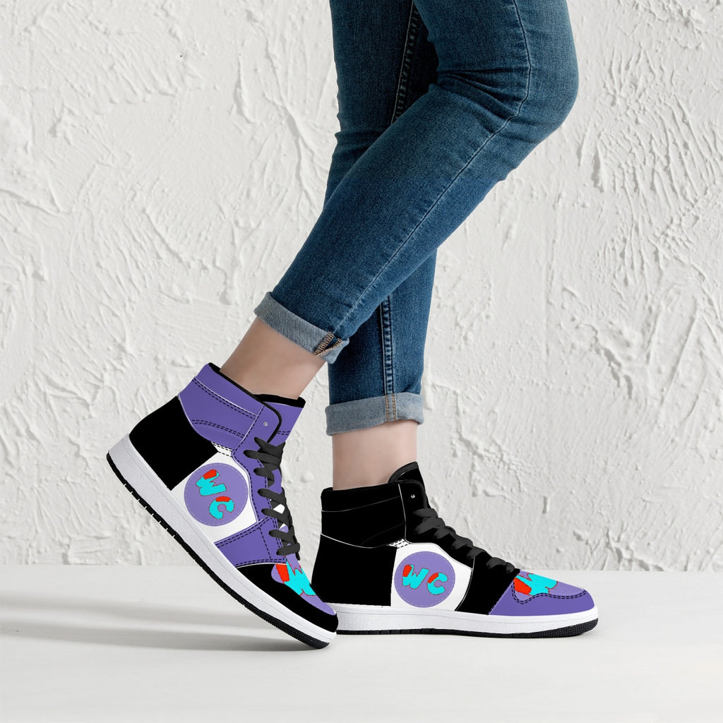 wacky 209. High-Top Leather Sneakers - White / Black