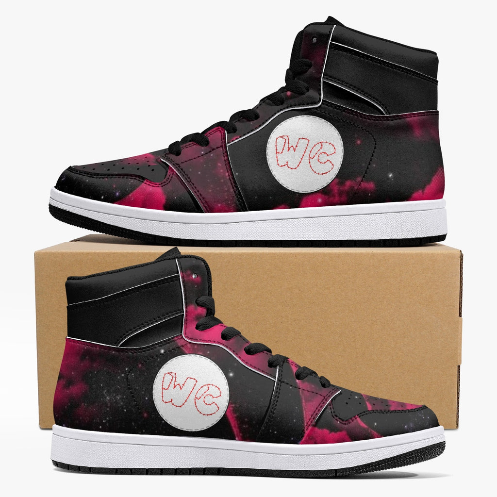 High-Top Leather Wacky Red/Blk galaxy