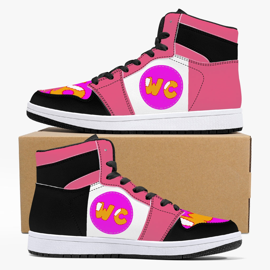 209. High-Top Leather Sneakers - White / Black
