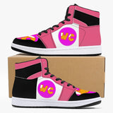 209. High-Top Leather Sneakers - White / Black