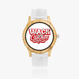 Wack Clothes . Italian Olive Lumber Wooden Watch - Leather Strap