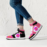 209. High-Top Leather Sneakers - White / Black