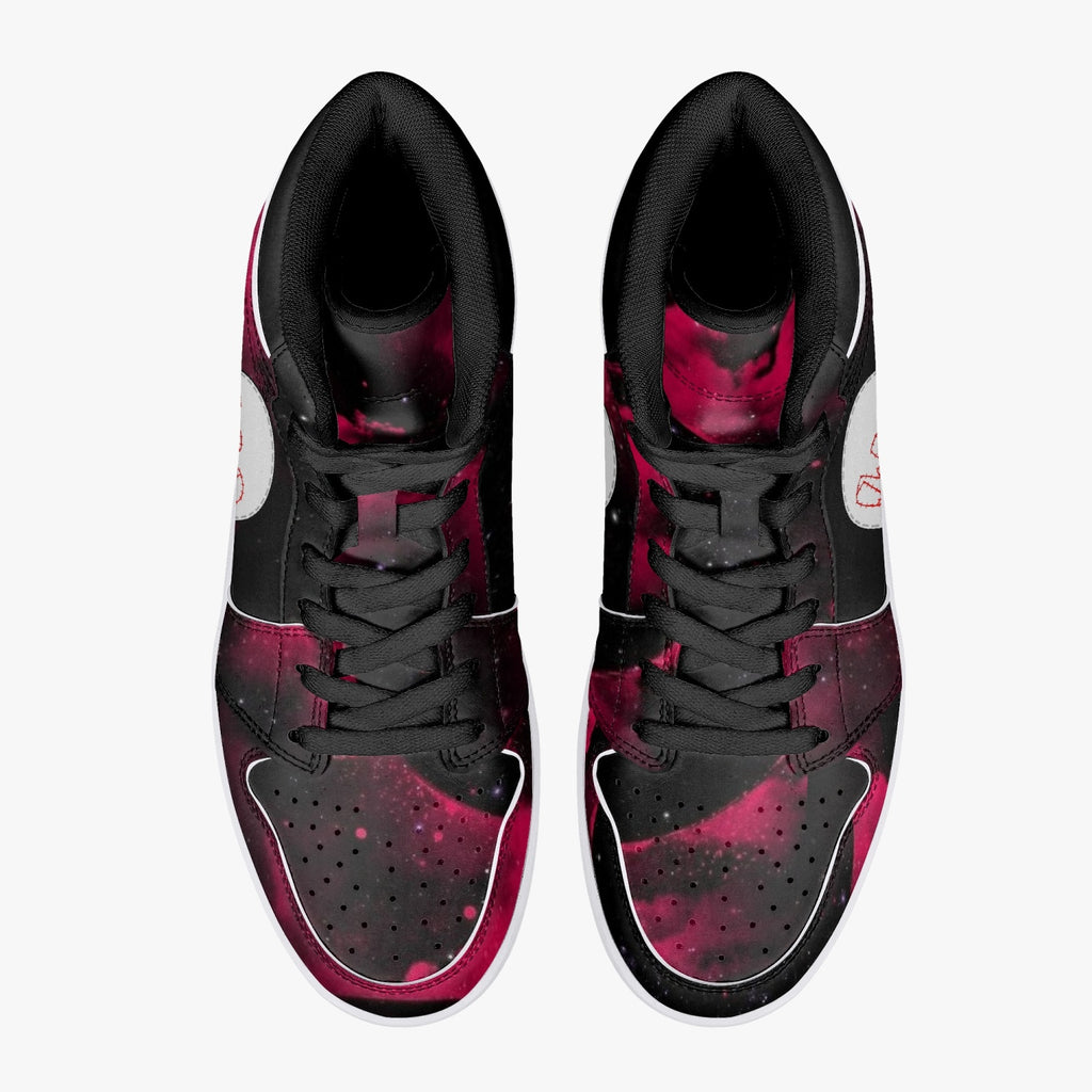 High-Top Leather Wacky Red/Blk galaxy