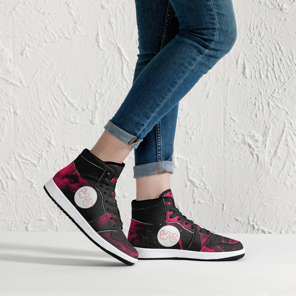 High-Top Leather Wacky Red/Blk galaxy