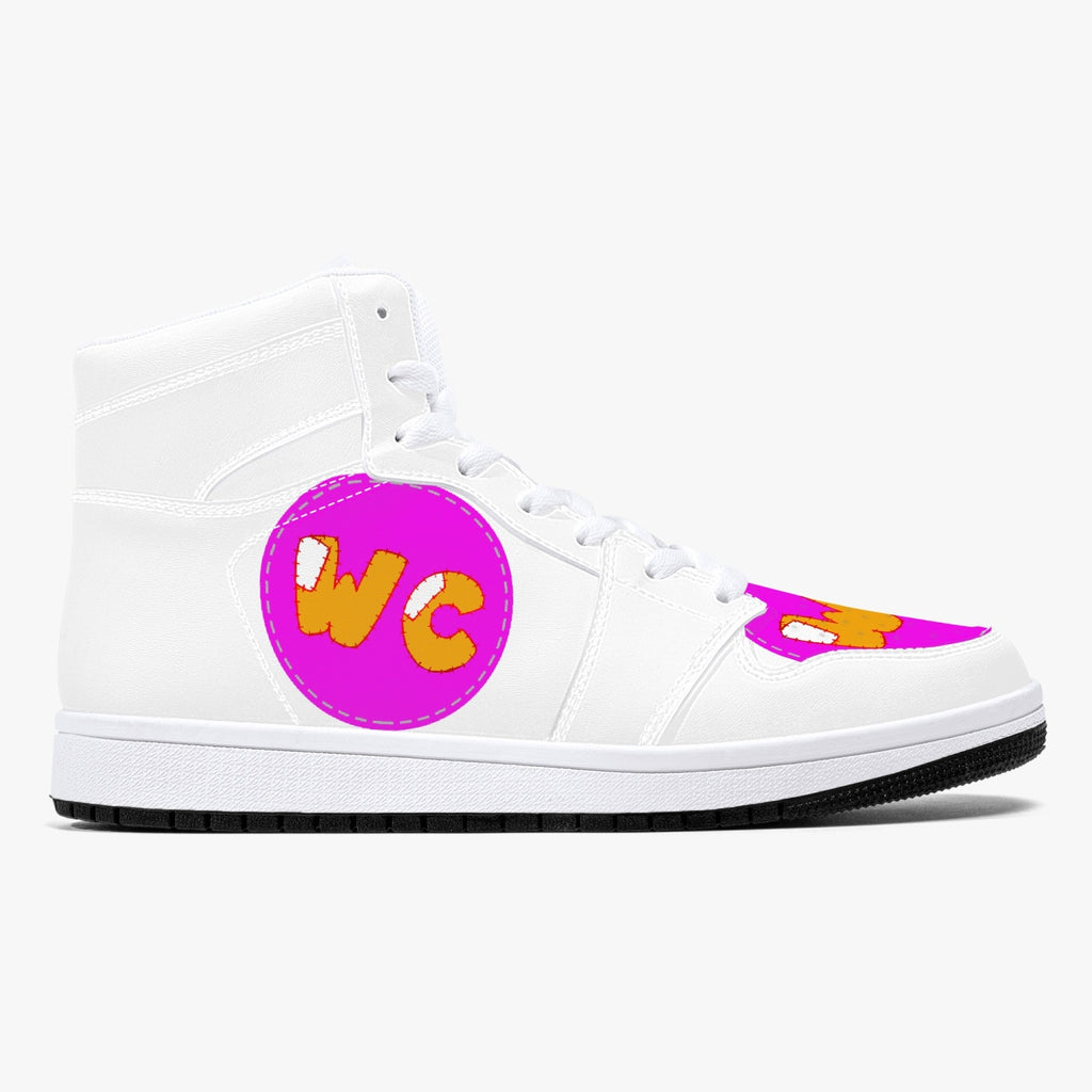 209. High-Top Leather Sneakers - White / Black
