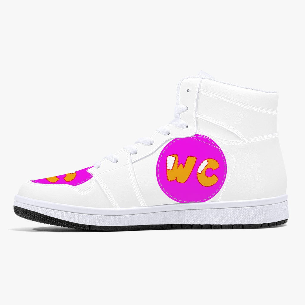 209. High-Top Leather Sneakers - White / Black