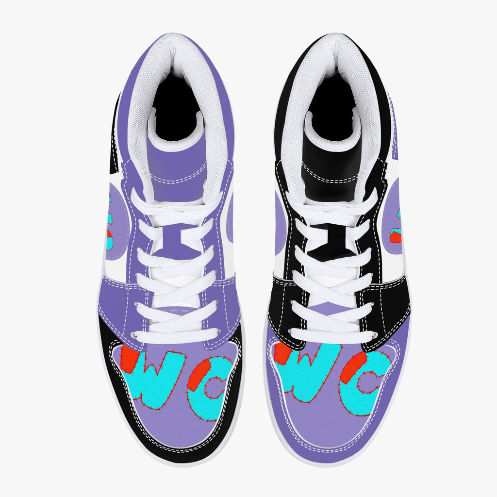 wacky 209. High-Top Leather Sneakers - White / Black