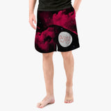 Menβs red/blk wacky space Board Shorts