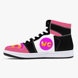 209. High-Top Leather Sneakers - White / Black