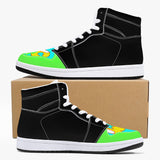 209. High-Top Leather Sneakers - White / Black
