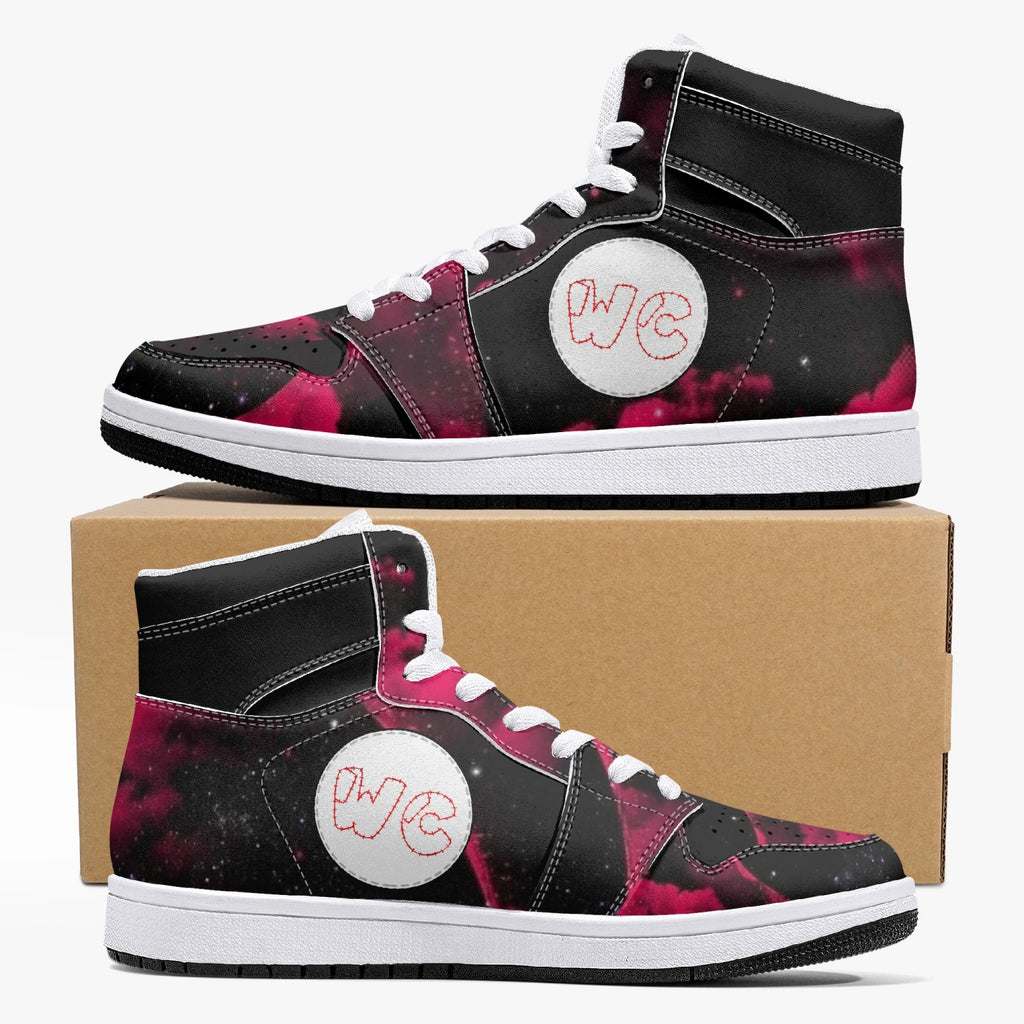 High-Top Leather Wacky Red/Blk galaxy