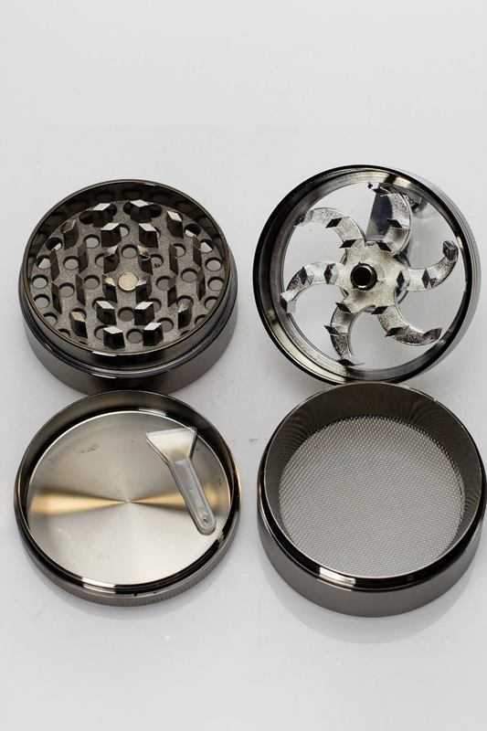 4 parts aluminium herb grinder with handle
