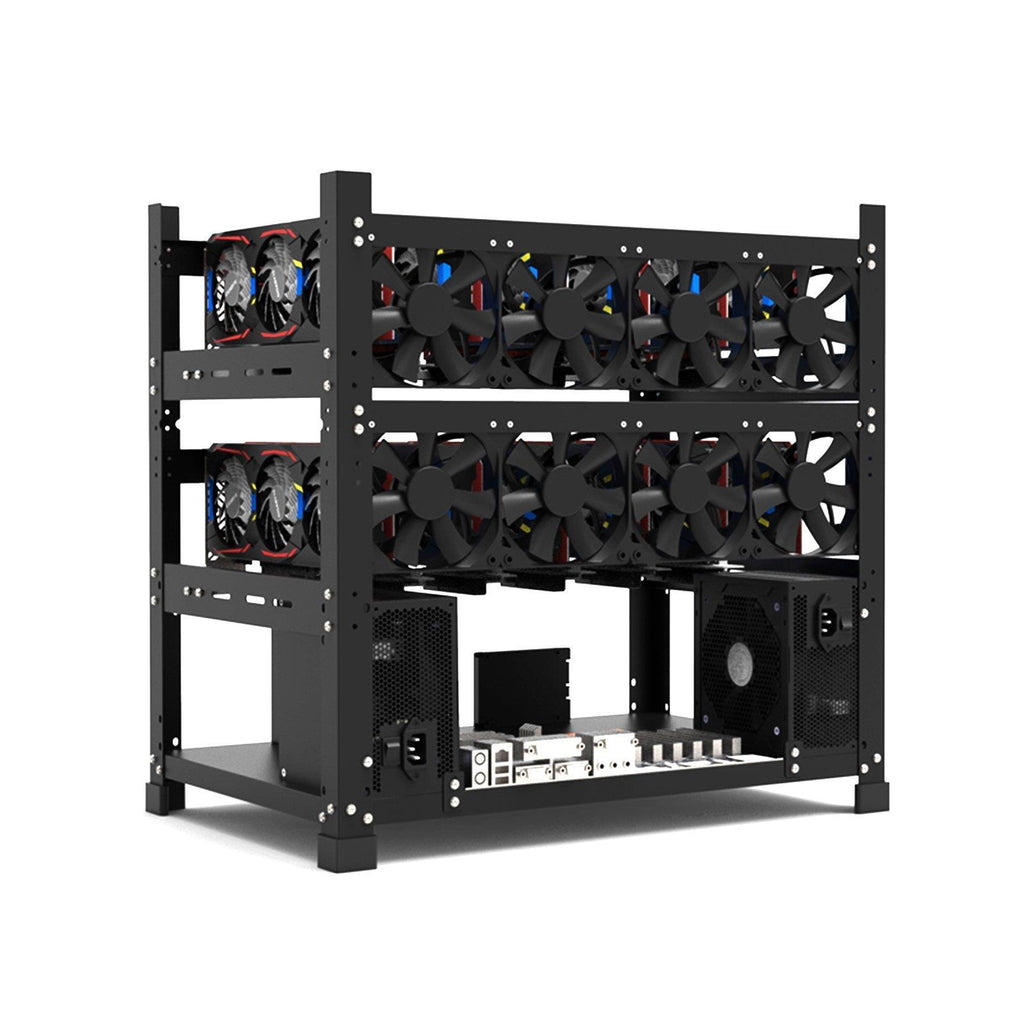 Open Mining Rig Frame for 12 GPU Mining Case Rack Motherboard Bracke