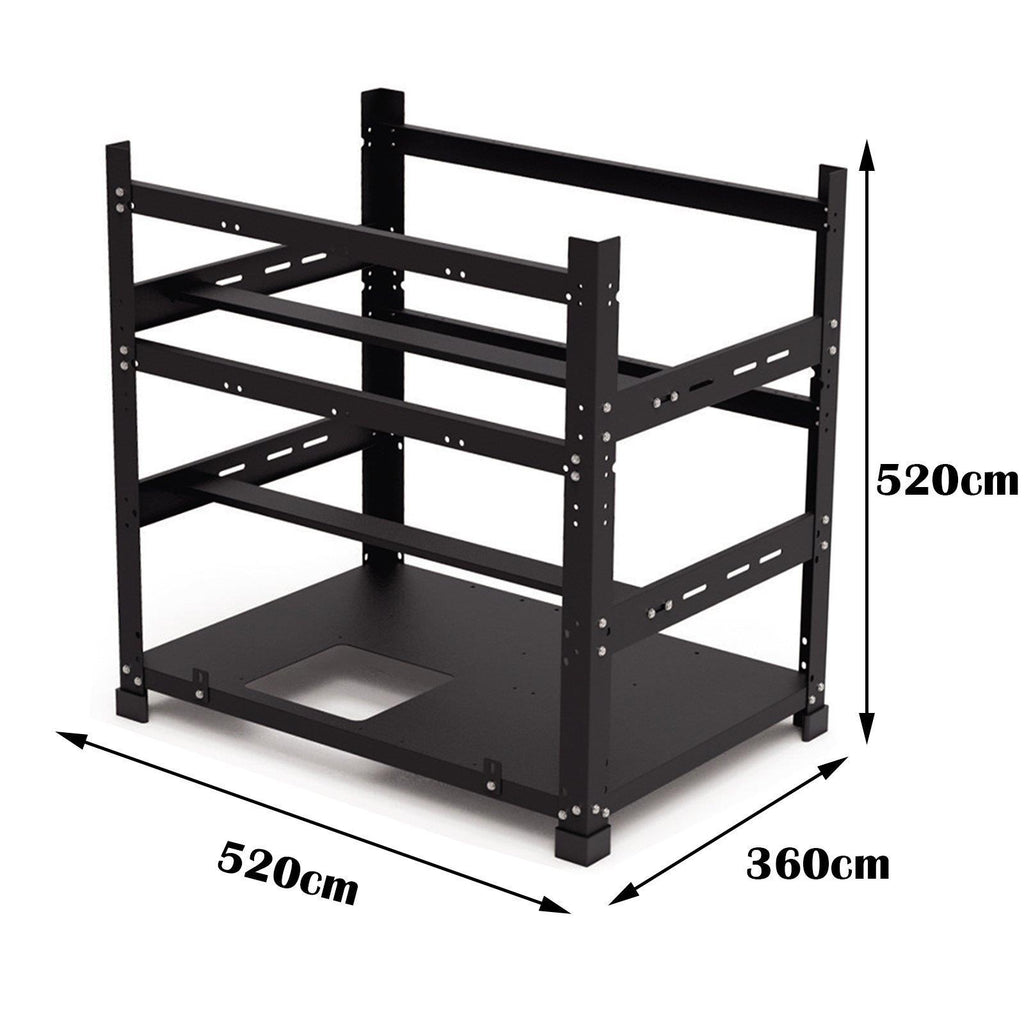Open Mining Rig Frame for 12 GPU Mining Case Rack Motherboard Bracke