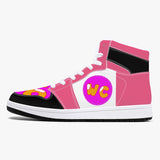 209. High-Top Leather Sneakers - White / Black