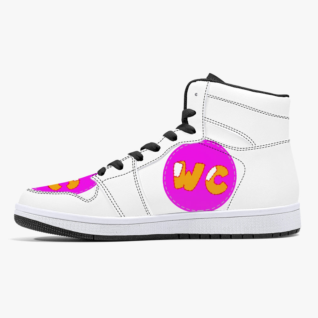 209. High-Top Leather Sneakers - White / Black