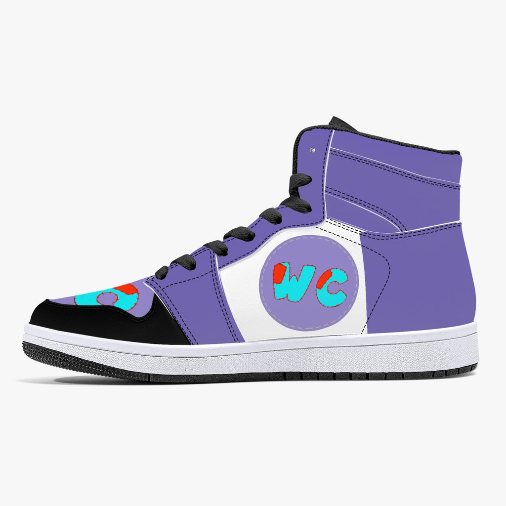 wacky 209. High-Top Leather Sneakers - White / Black