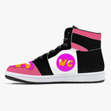 209. High-Top Leather Sneakers - White / Black