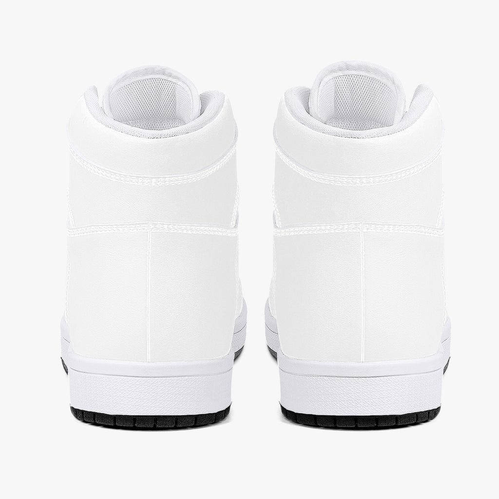 209. High-Top Leather Sneakers - White / Black