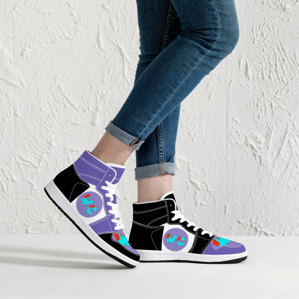 wacky 209. High-Top Leather Sneakers - White / Black
