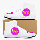 209. High-Top Leather Sneakers - White / Black