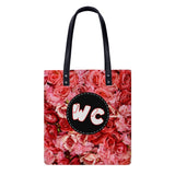 Red Rose Regular PU Leather Tote Bags