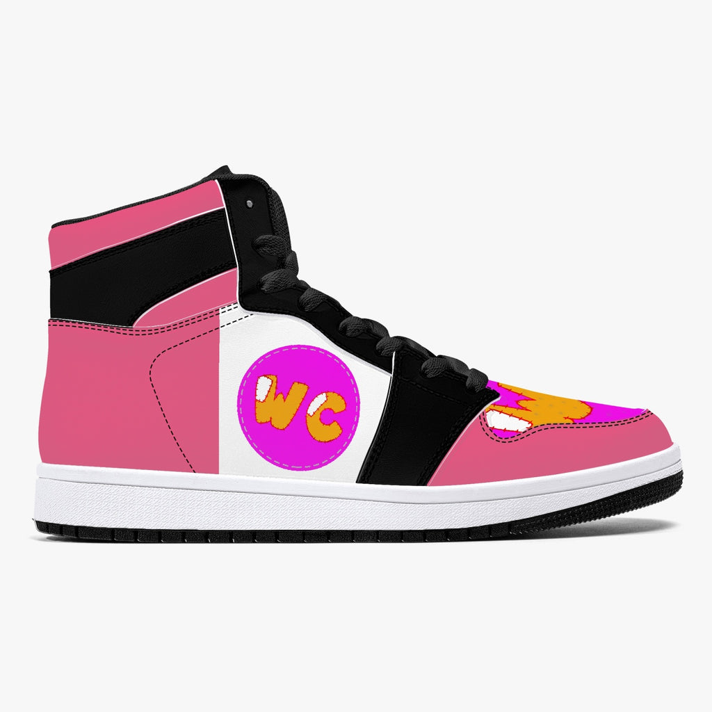 209. High-Top Leather Sneakers - White / Black