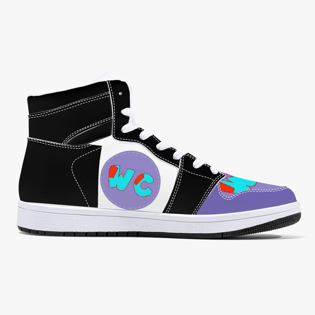 wacky 209. High-Top Leather Sneakers - White / Black