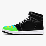 209. High-Top Leather Sneakers - White / Black