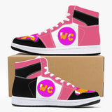 209. High-Top Leather Sneakers - White / Black
