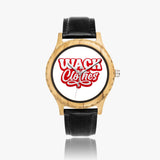 Wack Clothes . Italian Olive Lumber Wooden Watch - Leather Strap
