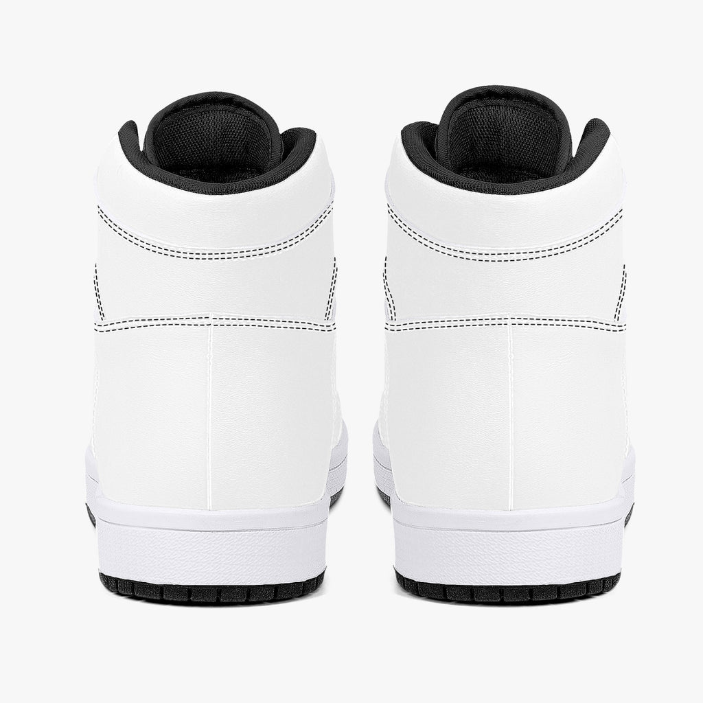 209. High-Top Leather Sneakers - White / Black