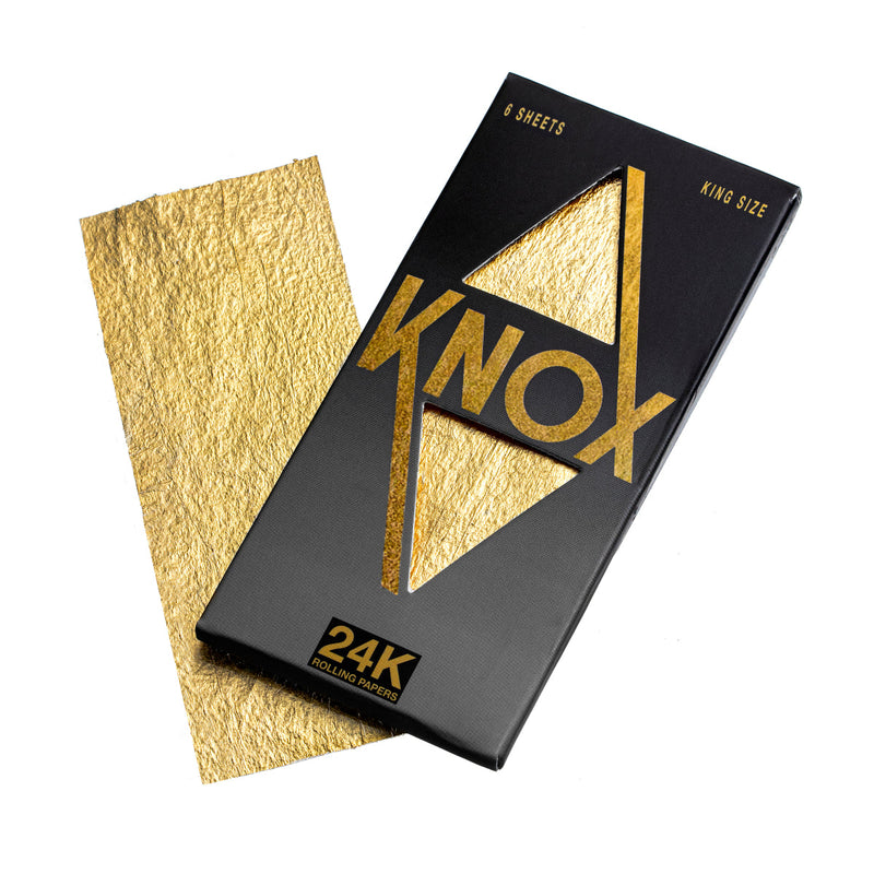 Knox 24K Gold Rolling Paper King Size 6 Sheet Pack