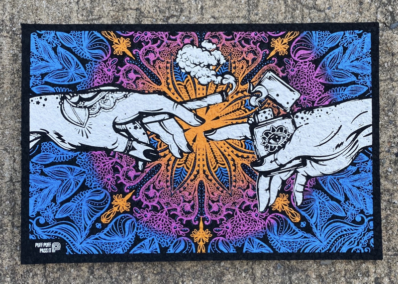 Puff Puff Pass It UV Moodmat - Blue