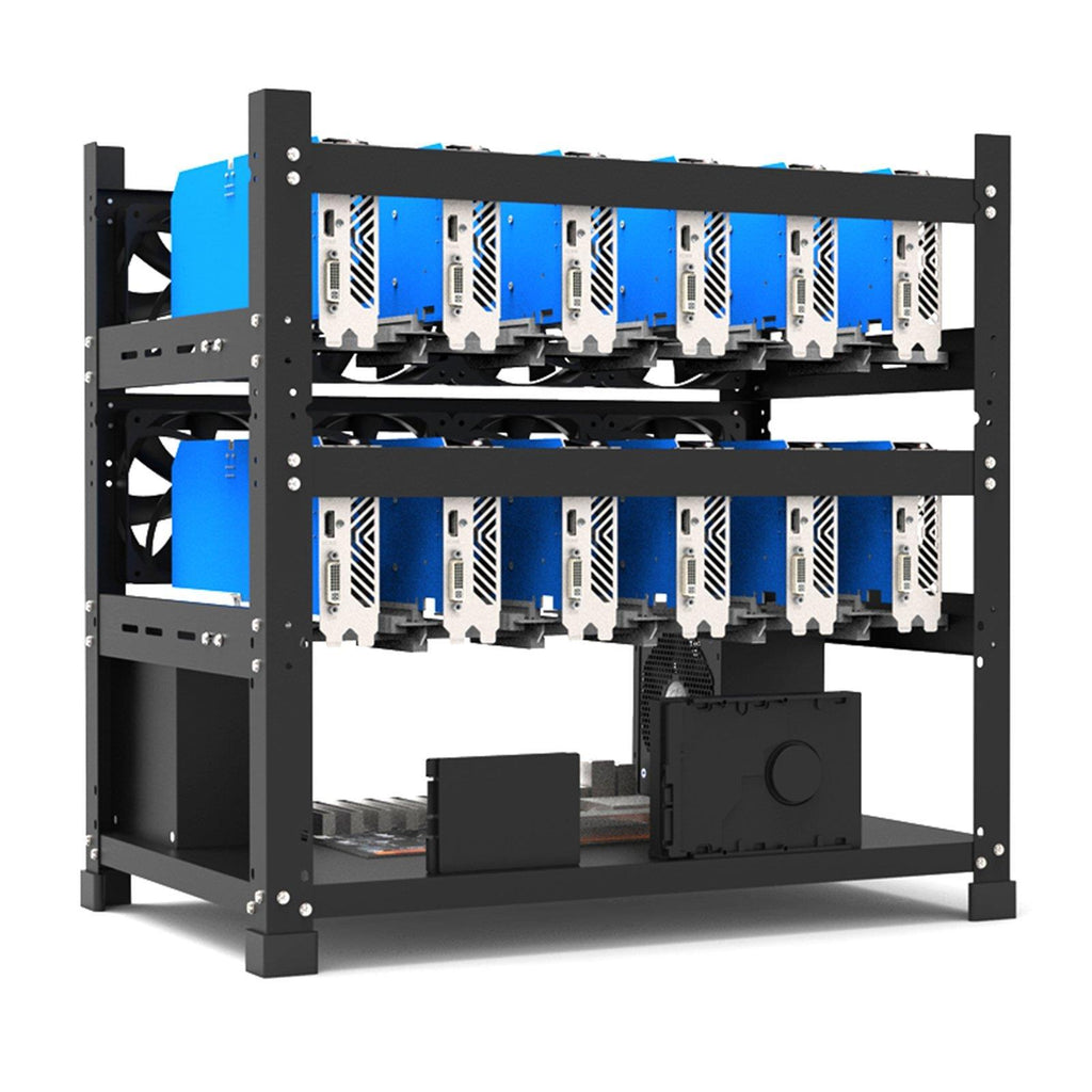 Open Mining Rig Frame for 12 GPU Mining Case Rack Motherboard Bracke
