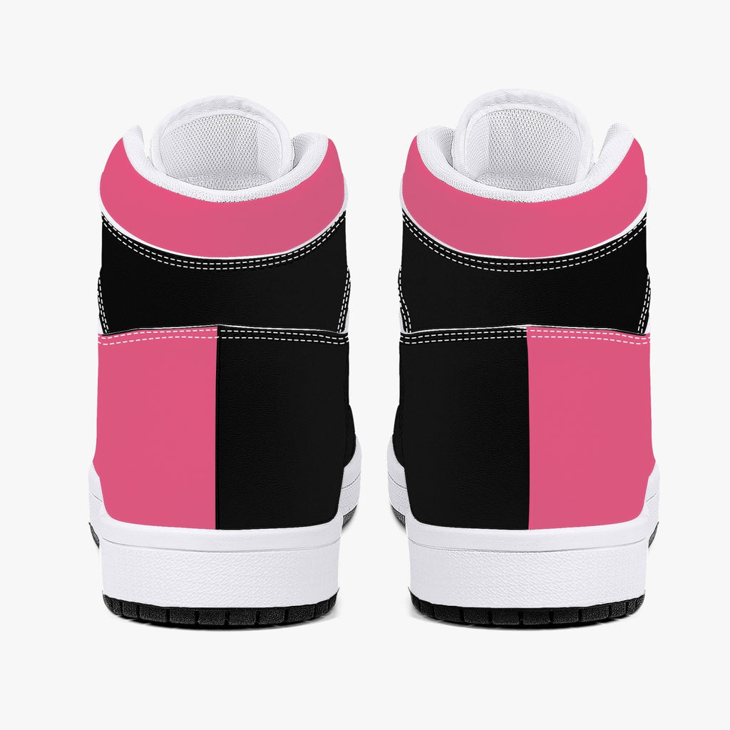 209. High-Top Leather Sneakers - White / Black