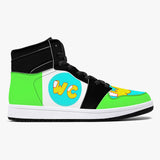 209. High-Top Leather Sneakers - White / Black