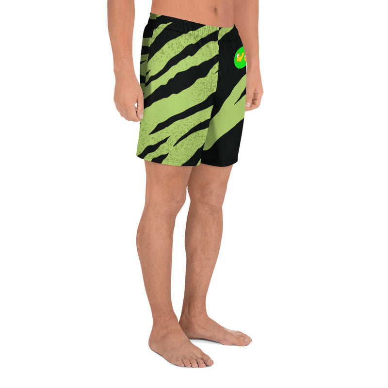 Wacky Men's Green-Tiger Athletic Shorts