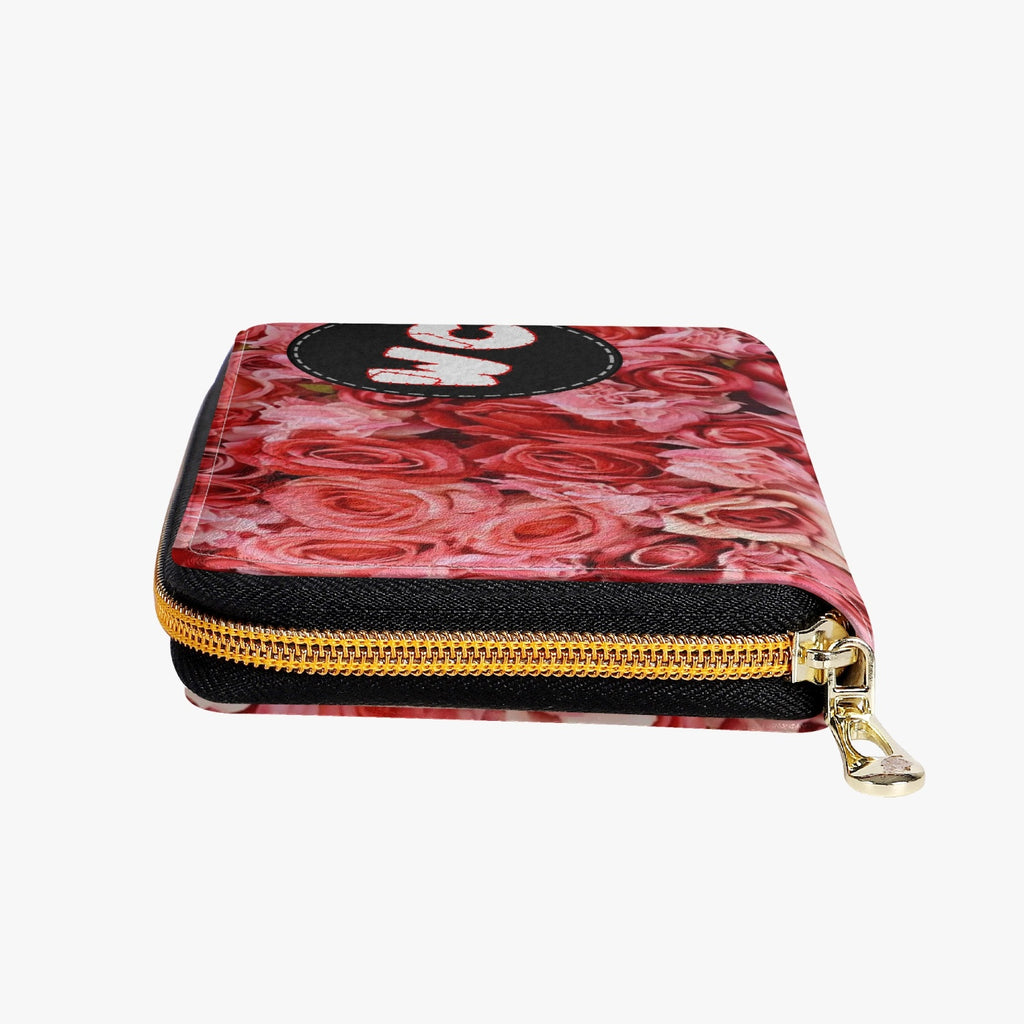 Red Rose Long Type Zipper Purse