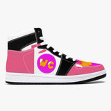 209. High-Top Leather Sneakers - White / Black