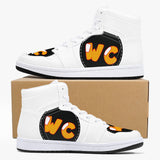 209. High-Top Leather Sneakers - White / Black