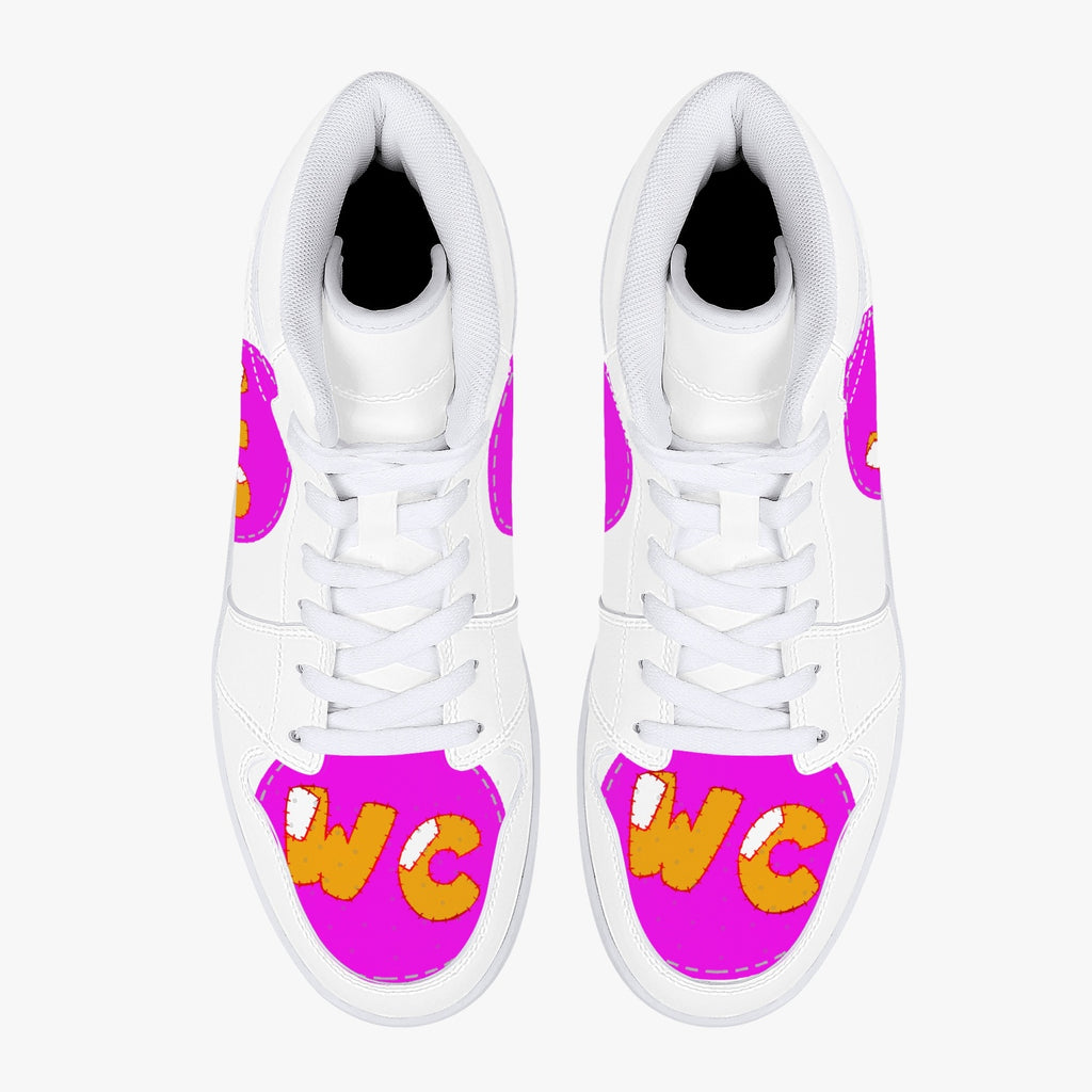 209. High-Top Leather Sneakers - White / Black