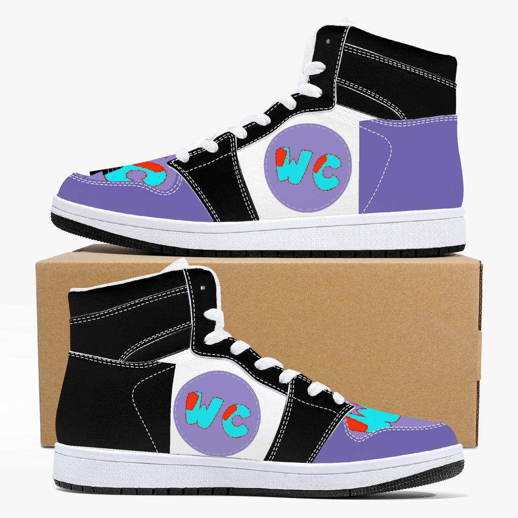 wacky 209. High-Top Leather Sneakers - White / Black